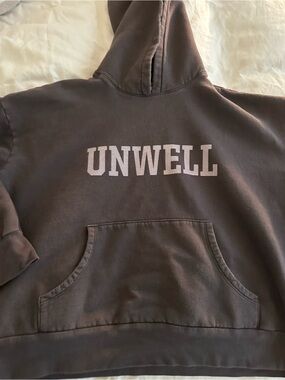 UNWELL Graphic Pullover Hoodie in Dark grey